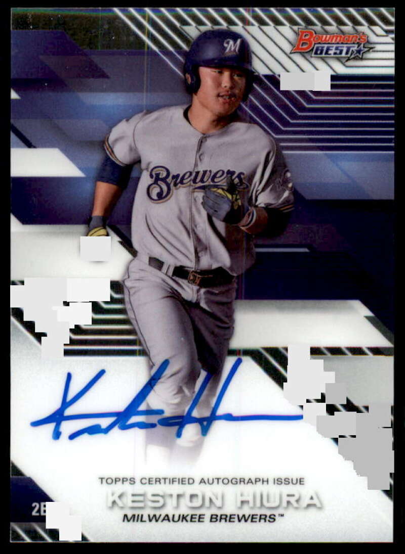 Keston Hiura Card 2017 Bowman's Best Best of '17 Autographs #B17KH  Image 1