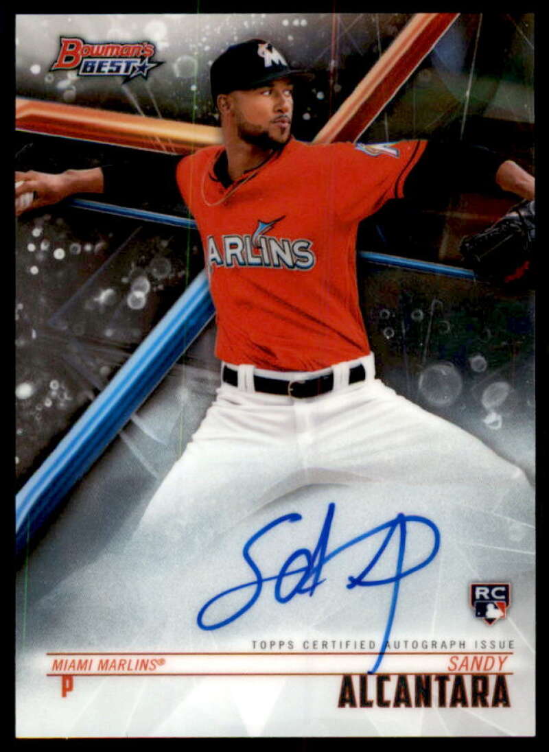 Sandy Alcantara Card 2018 Bowman's Best Best of '18 Autographs #B18SA  Image 1