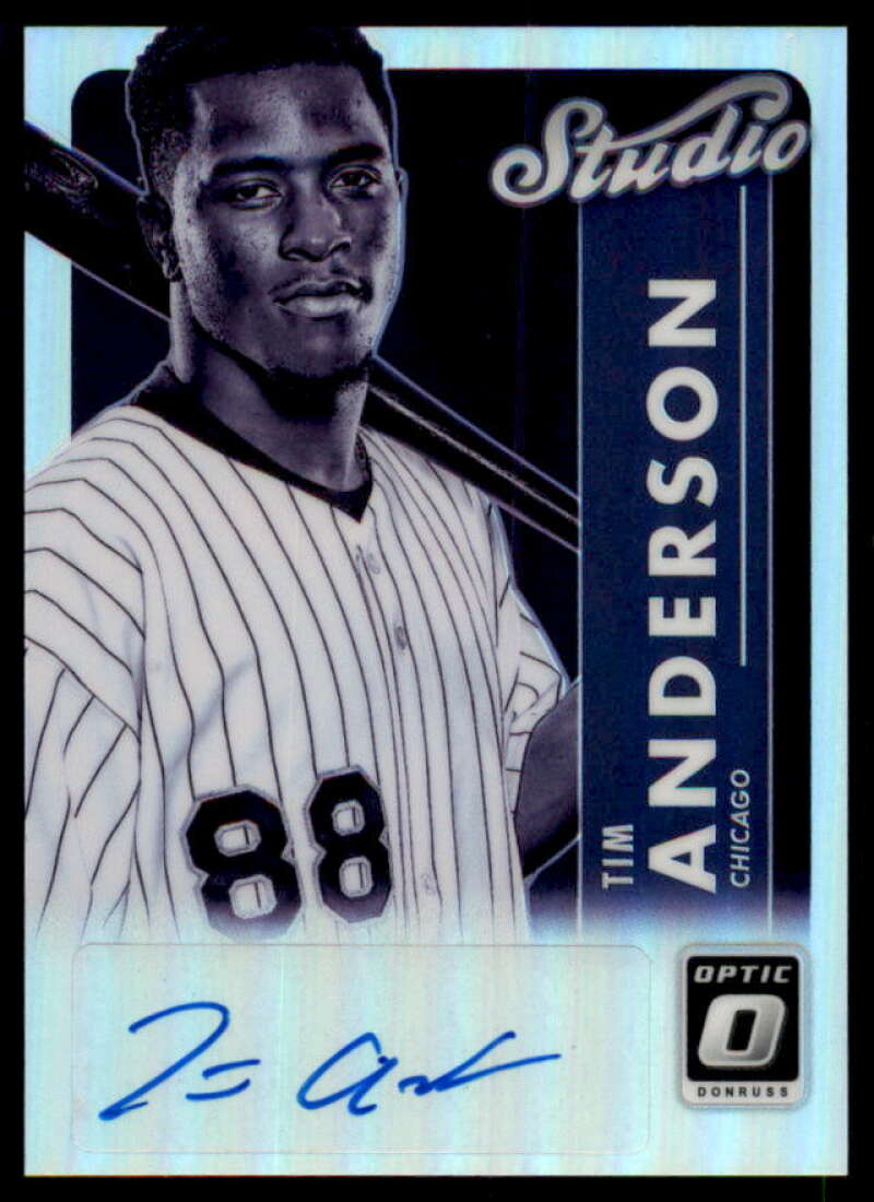 Tim Anderson Card 2017 Donruss Optic Studio Signatures #25  Image 1