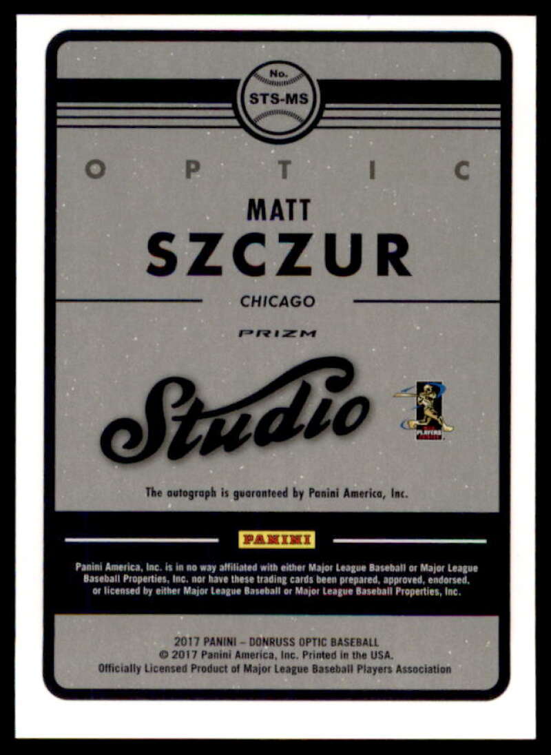 Matt Szczur Card 2017 Donruss Optic Studio Signatures #8  Image 2