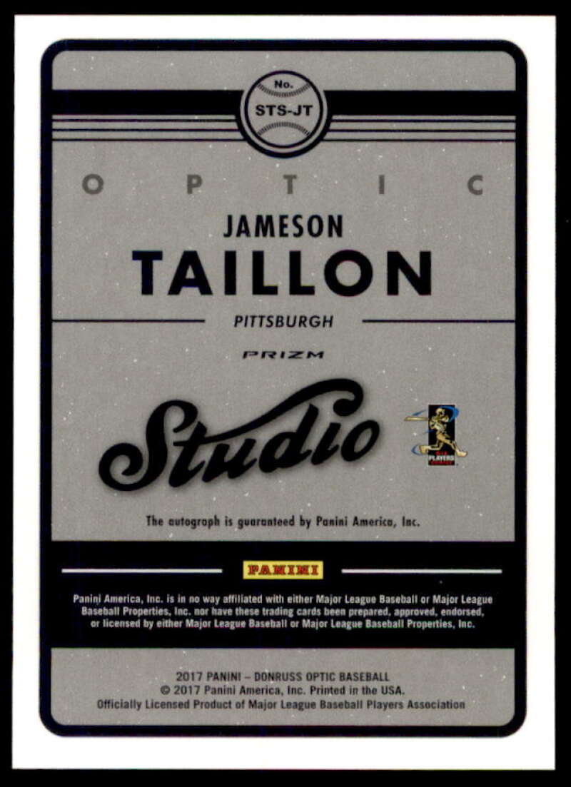 Jameson Taillon Card 2017 Donruss Optic Studio Signatures #24  Image 2