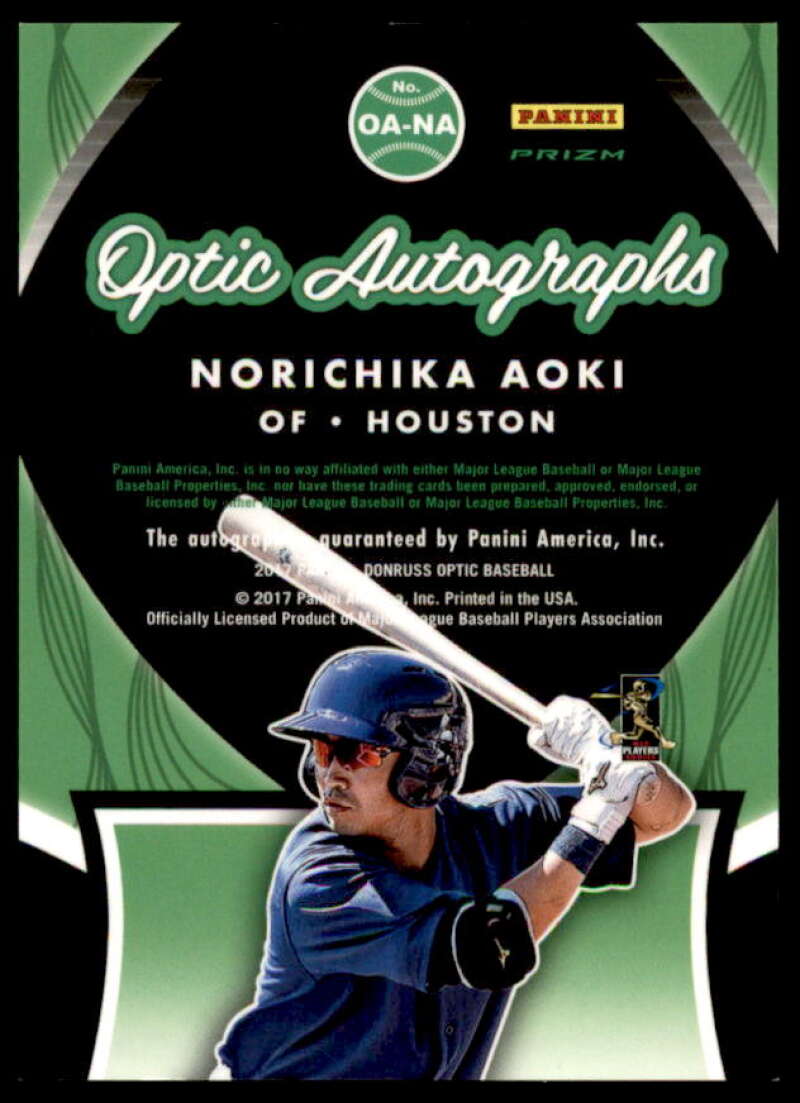 Norichika Aoki Card 2017 Donruss Optic Autographs #OANA  Image 2