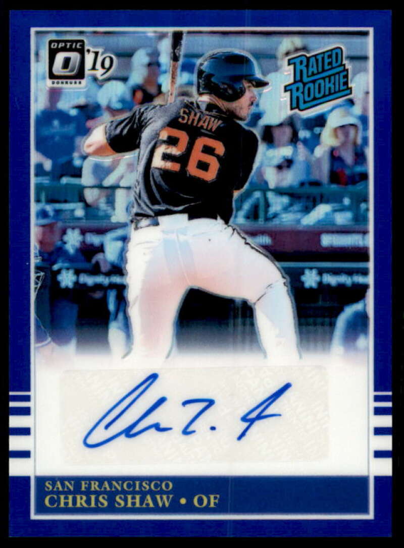 Chris Shaw 2019 Donruss Optic Rated Rookies '85 Retro Signatures Blue #19  Image 1