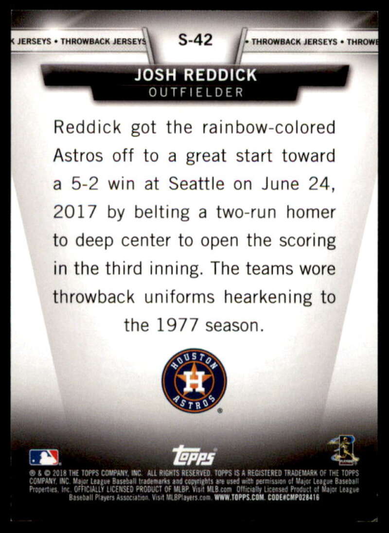 Josh Reddick Card 2018 Topps Salute Series 2 Red #S42  Image 2