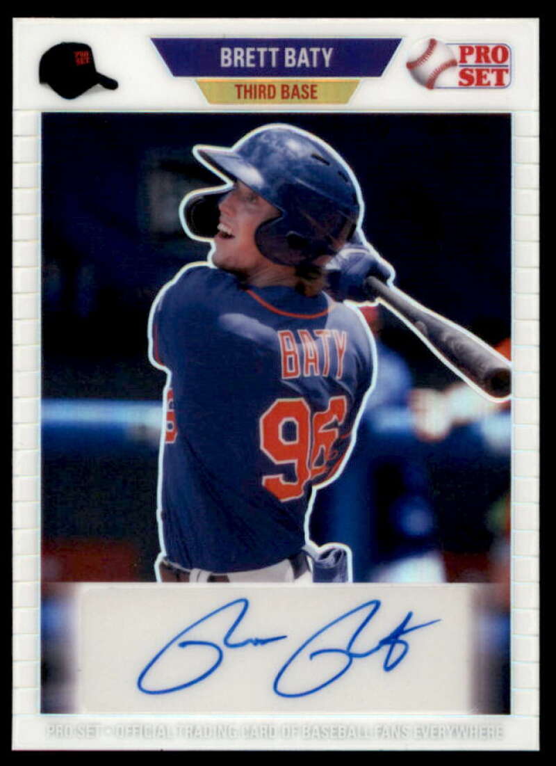 Brett Baty Rookie Card 2021 Leaf Pro Set Purple #PABB1  Image 1