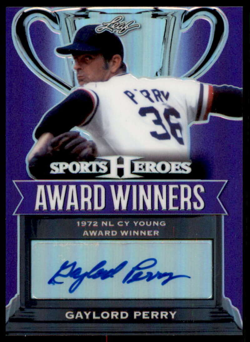 Gaylord Perry Card 2017 Leaf Metal Sports Heroes Award Winners #AWGP1  Image 1