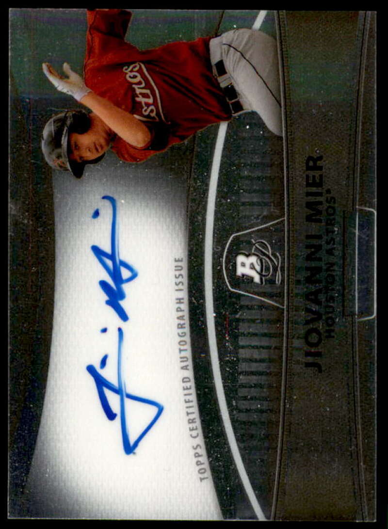 Jiovanni Mier 2010 Bowman Platinum Prospect Autographs Refractors #JMI  Image 1