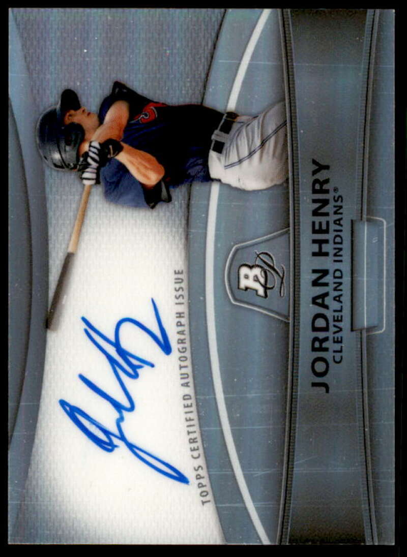 Jordan Henry 2010 Bowman Platinum Prospect Autographs Refractors #JH  Image 1