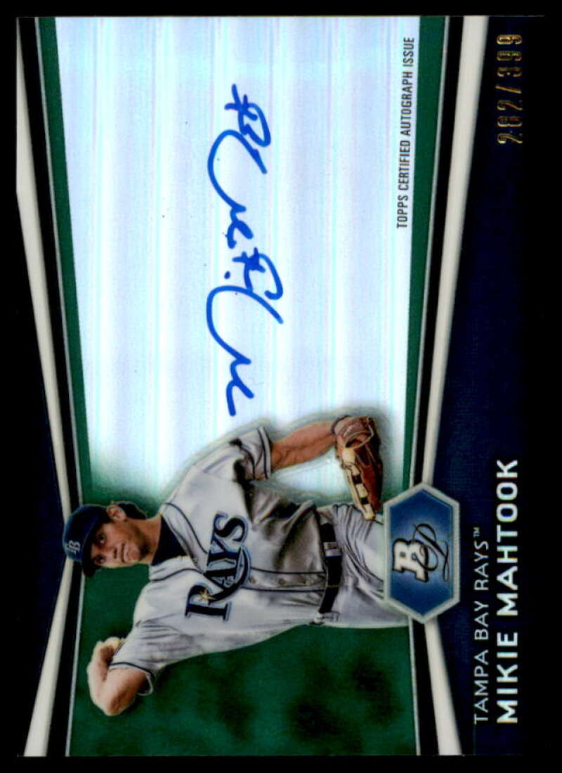 Mikie Mahtook 2012 Bowman Platinum Prospect Auto Green Refractors #MM  Image 1