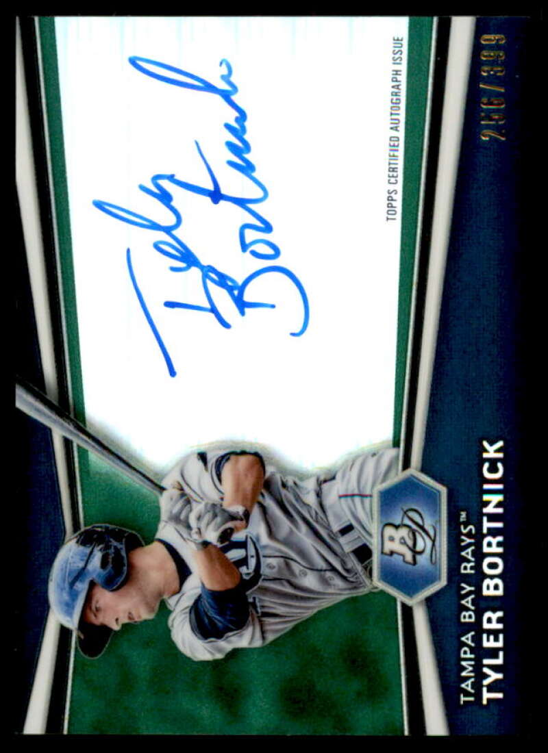 Tyler Bortnick 2012 Bowman Platinum Prospect Auto Green Refractors #TBK  Image 1