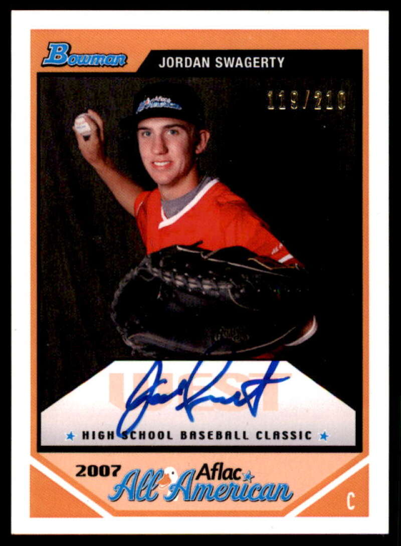 Jordan Swagerty Card 2007 Topps AFLAC Autographs #JS  Image 1