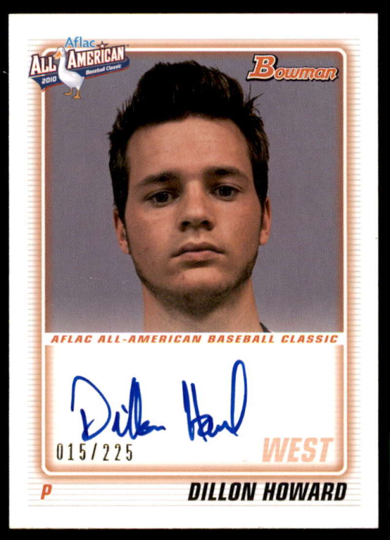 Dillon Howard Card 2010 Bowman AFLAC Autographs #DH  Image 1