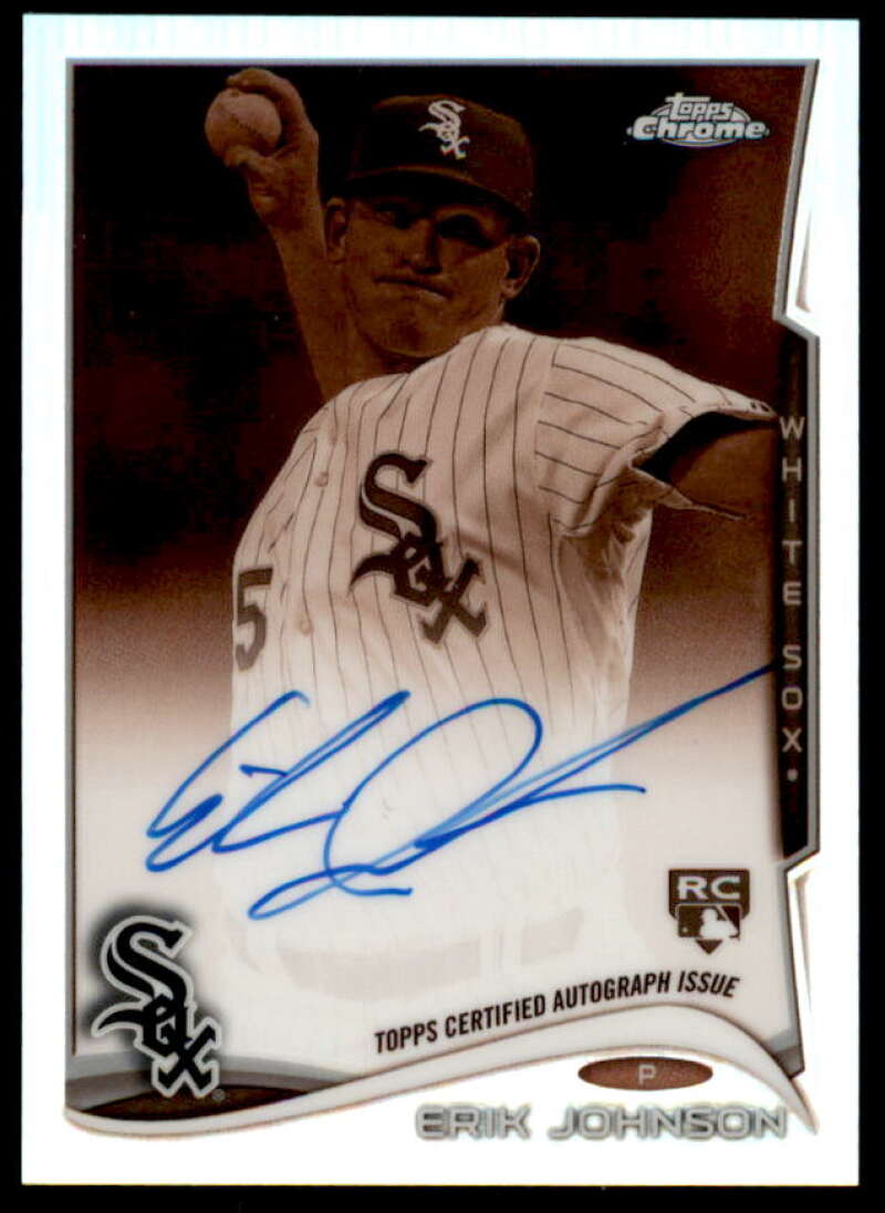 Erik Johnson 2014 Topps Chrome Rookie Autographs Sepia Refractors #98  Image 1