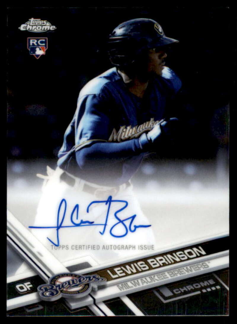 Lewis Brinson Card 2017 Topps Chrome Rookie Autographs #RALB  Image 1