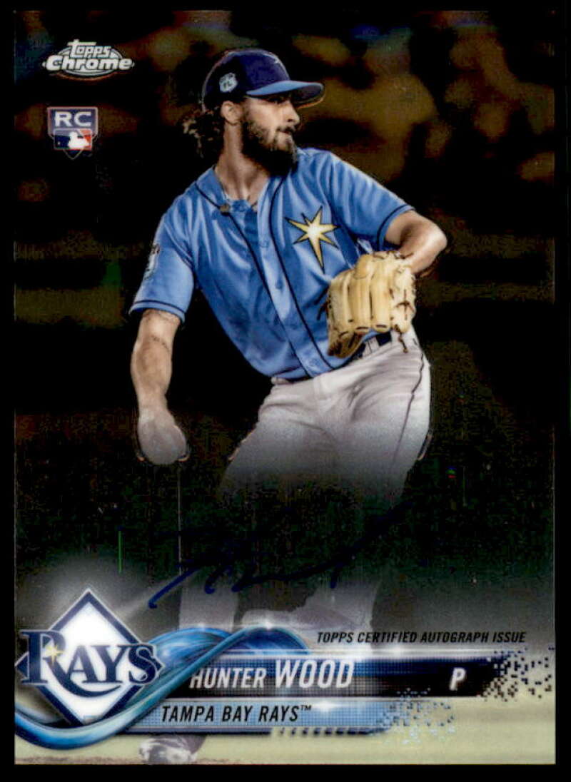 Hunter Wood Card 2018 Topps Chrome Rookie Autographs #RAHW  Image 1