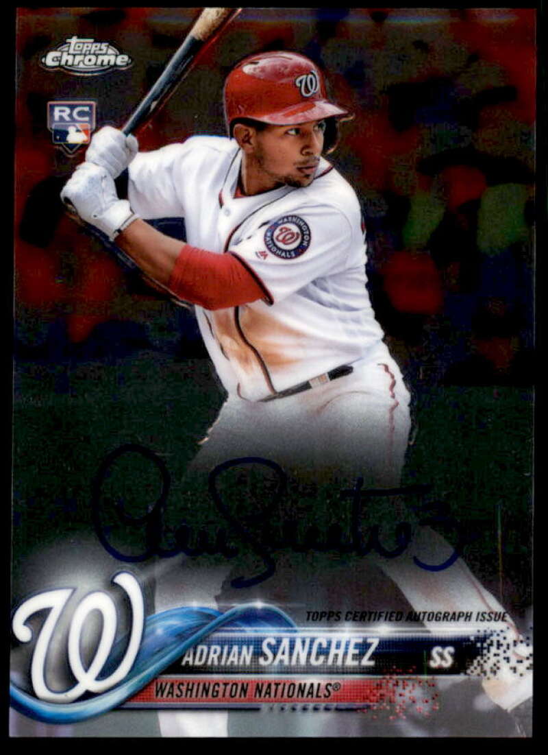 Adrian Sanchez Card 2018 Topps Chrome Rookie Autographs #RAASA  Image 1