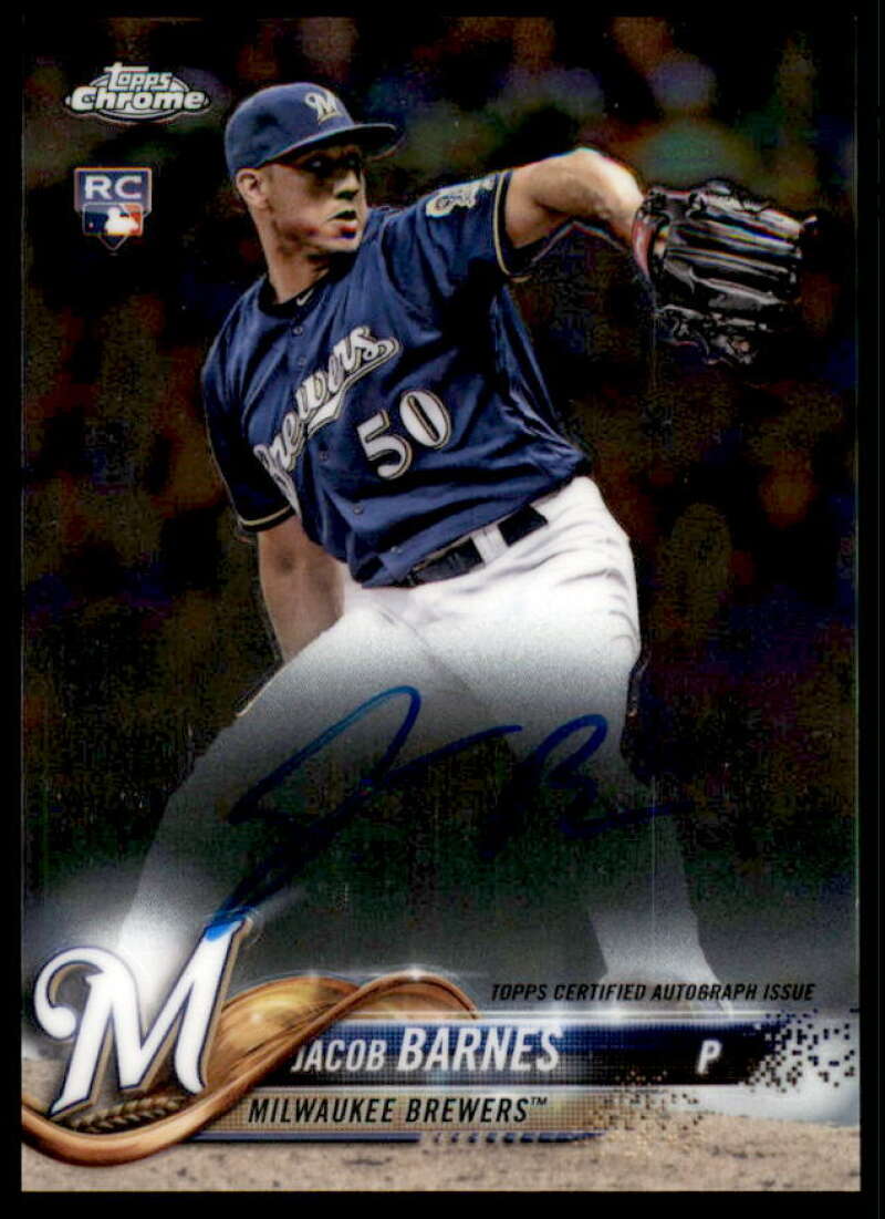 Jacob Barnes Card 2018 Topps Chrome Rookie Autographs #RAJBA  Image 1