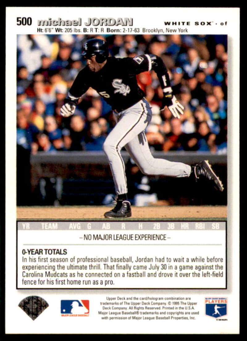 Michael Jordan Card 1995 Collector's Choice #500  Image 2