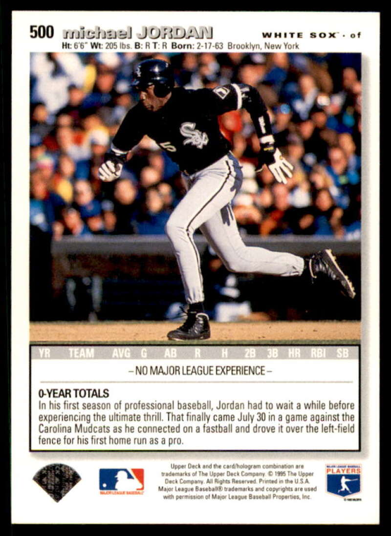 Michael Jordan Card 1995 Collector's Choice #500  Image 2