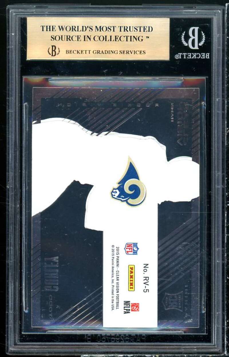 Todd Gurley 2015 Panini Clear Vision Rookie Vision Gold (ser 9 of 10) #5 BGS 9.5 Image 2