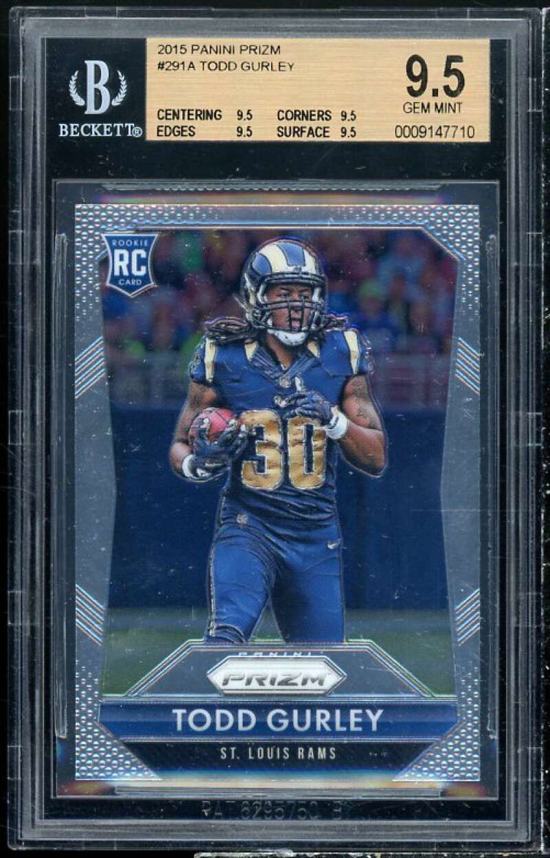 Todd Gurley Rookie Card 2015 Panini Prizm #291A BGS 9.5 (9.5 9.5 9.5 9.5) Image 1