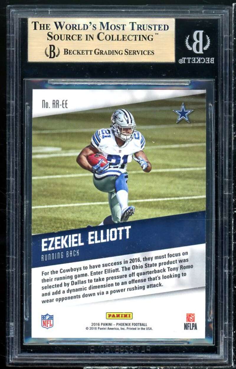 Ezekiel Elliott Rookie 2016 Panini Phoenix Rookie Rising Orange #RREE BGS 9.5 Image 2