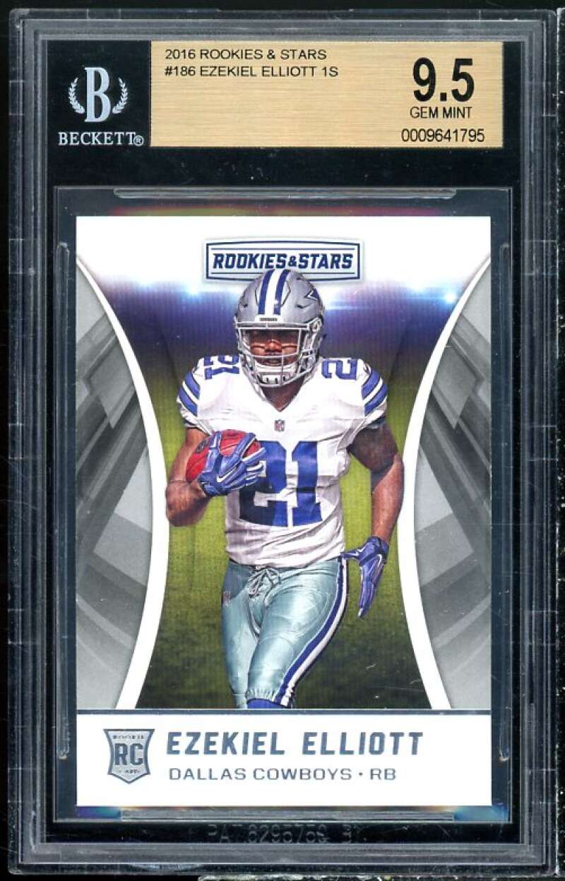 Ezekiel Elliott Rookie Card 2016 Rookies Stars #186 BGS 9.5 Image 1