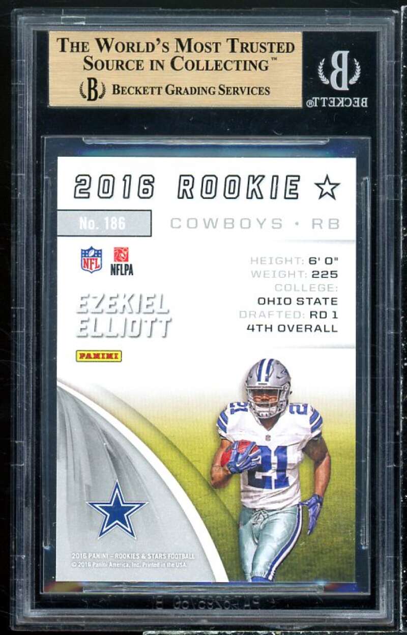 Ezekiel Elliott Rookie Card 2016 Rookies Stars #186 BGS 9.5 Image 2