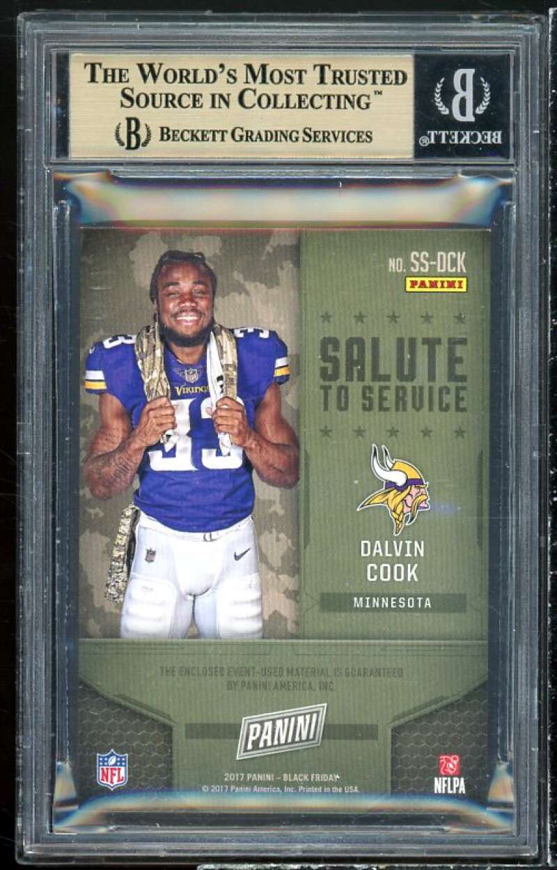 Dalvin Cook Rookie 2017 Panini BF Salute To Service Mem (Ser 5/10) #DCK BGS 9.5 Image 2