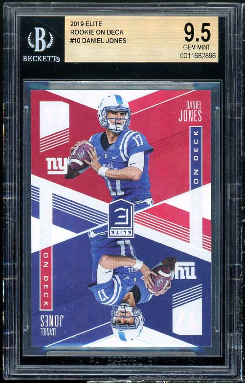 Daniel Jones Rookie Card 2019 Elite Rookie On Deck #10 BGS 9.5 Image 1