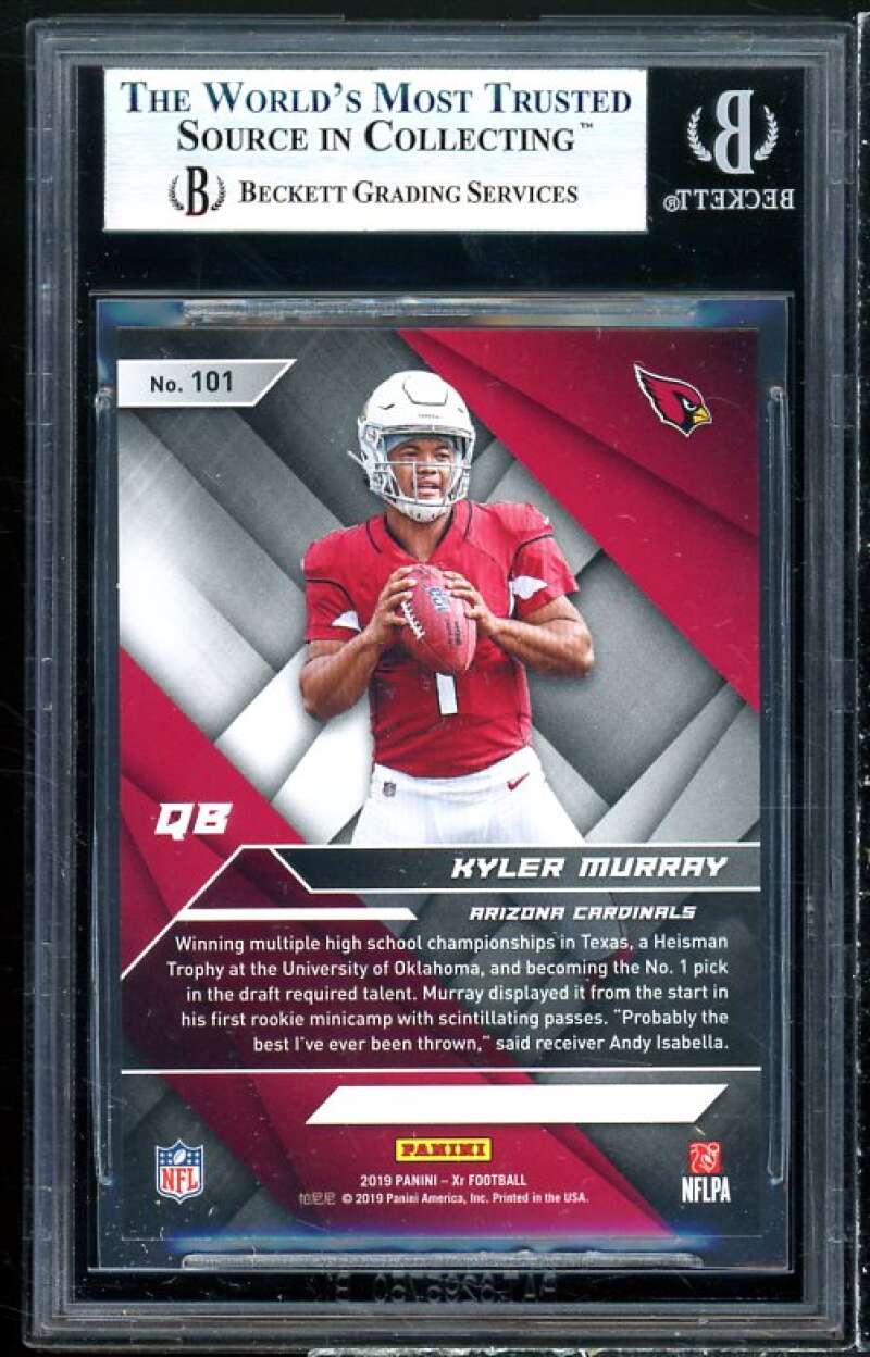 Kyler Murray Rookie Card 2019 Panini XR Red #101 BGS 9 (9 9.5 9 9.5) Image 2