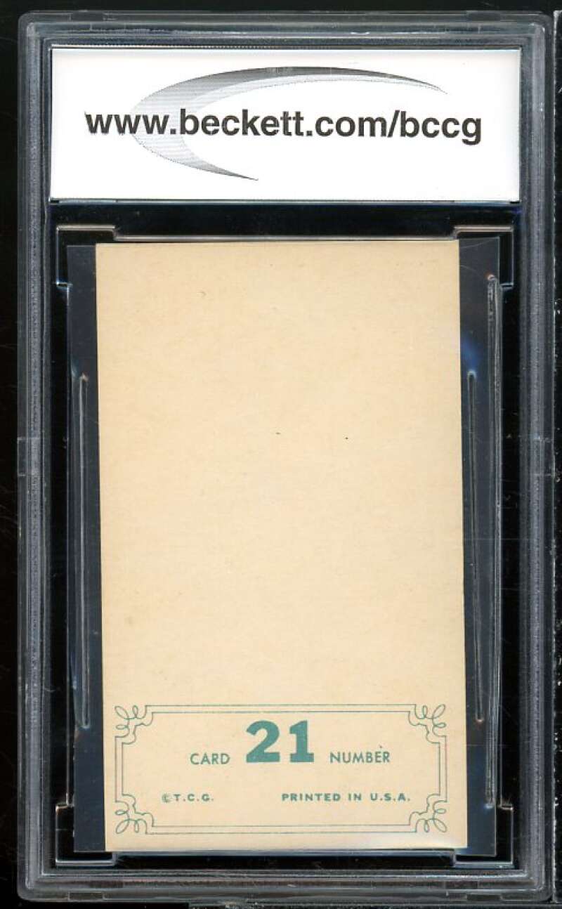 Wayne Causey Card 1965 Topps Embossed #21 BGS BCCG 7 Image 2