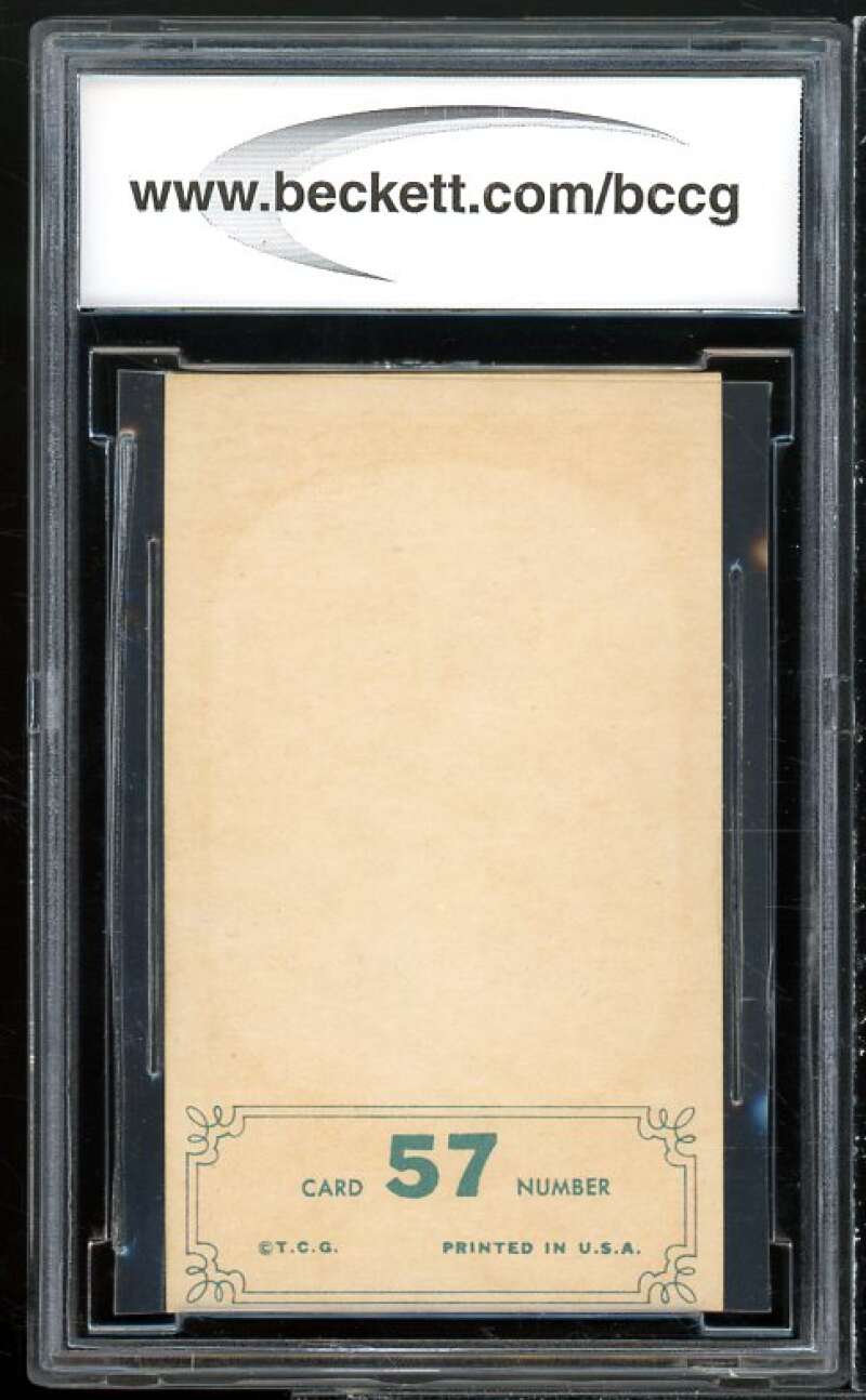 Bob Shaw Card 1965 Topps Embossed #57 BGS BCCG 8 Image 2