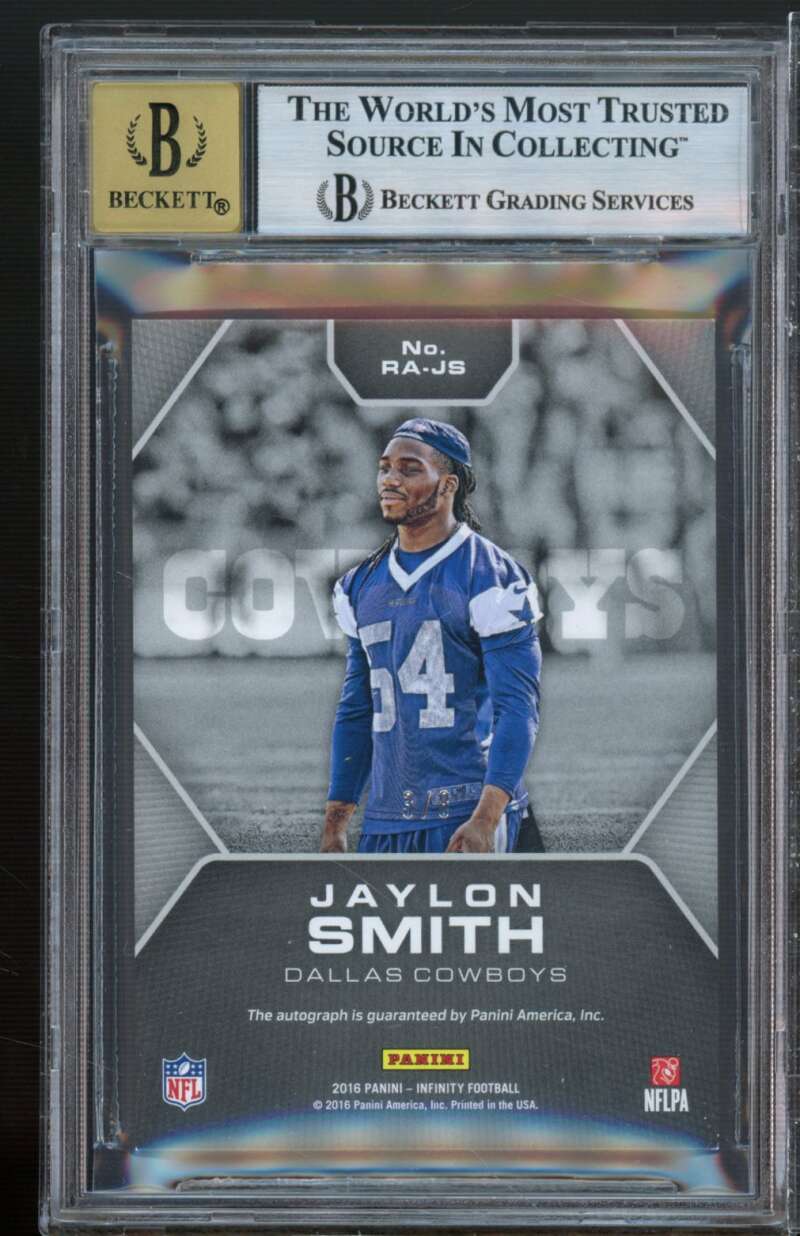 Jaylon Smith 2016 Panini Infinity Rookie Autographs Gold #16 (ser 3/8) BGS 9.5 Image 2