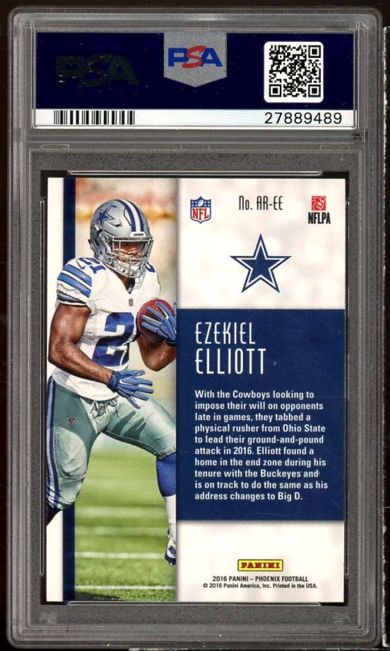 Ezekiel Elliott Rookie 2016 Phoenix Adrenaline Rush Orange #AR-EE (pop 3) PSA 10 Image 2