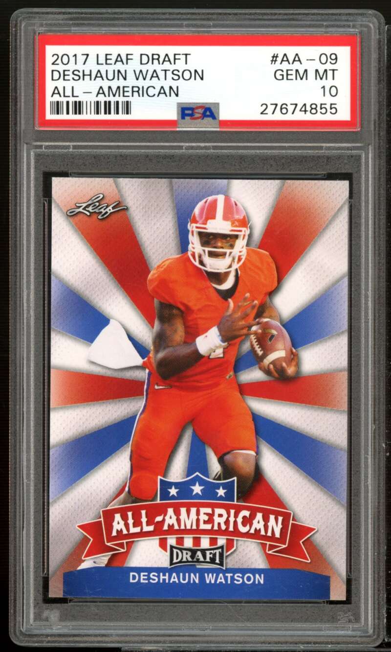 Deshaun Watson Rookie Card 2017 Leaf Draft All-American #AA-09 PSA 10 Image 1