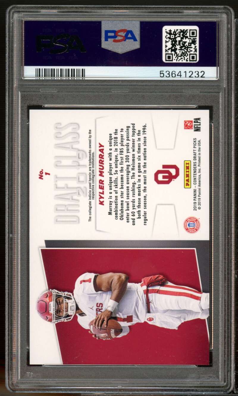 Kyler Murray Rookie 2019 Panini Contenders Draft Class Diamond #1 (8/15) PSA 10 Image 2