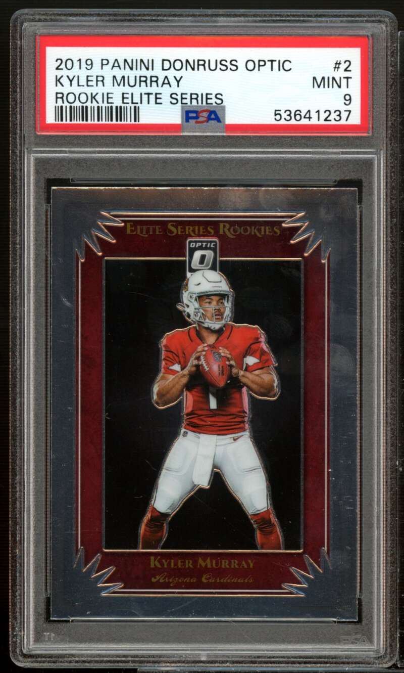 Kyler Murray Rookie Card 2019 Donruss Optic Rookie Elite Series #2 PSA 9 Image 1