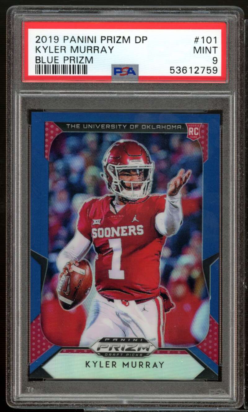 Kyler Murray Rookie Card 2019 Panini Prizm DP Blue Prizm #101 PSA 9 Image 1