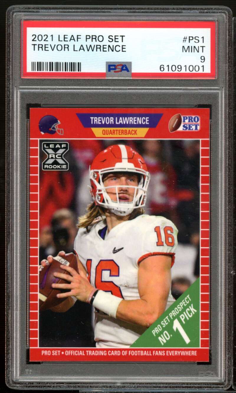 Trevor Lawrence Rookie Card 2021 Leaf Pro Set #PS1 PSA 9 Image 1