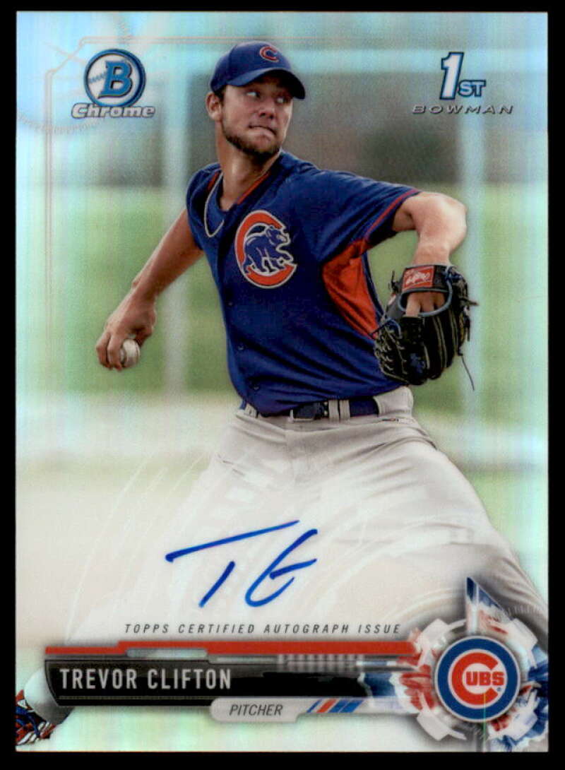 Trevor Clifton Rookie Card 2017 Bowman Chrome Prospect Autographs Refractors #CPATC  Image 1