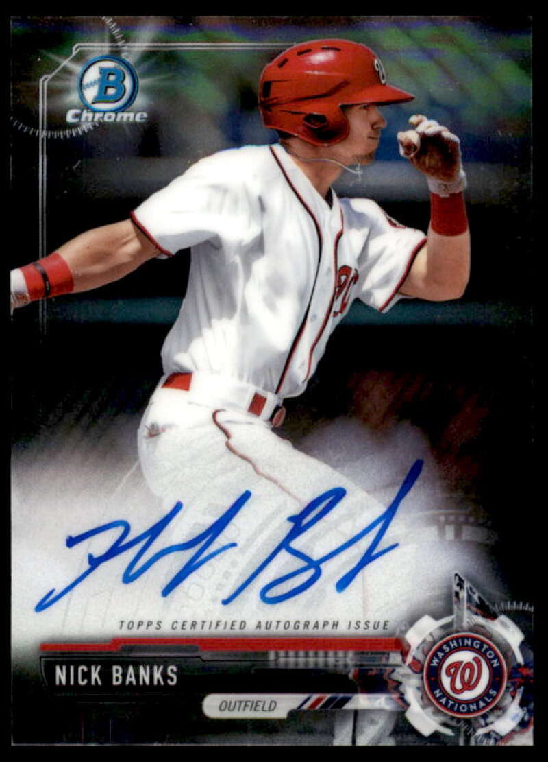 Nick Banks Rookie Card 2017 Bowman Chrome Prospect Autographs #CPANB  Image 1