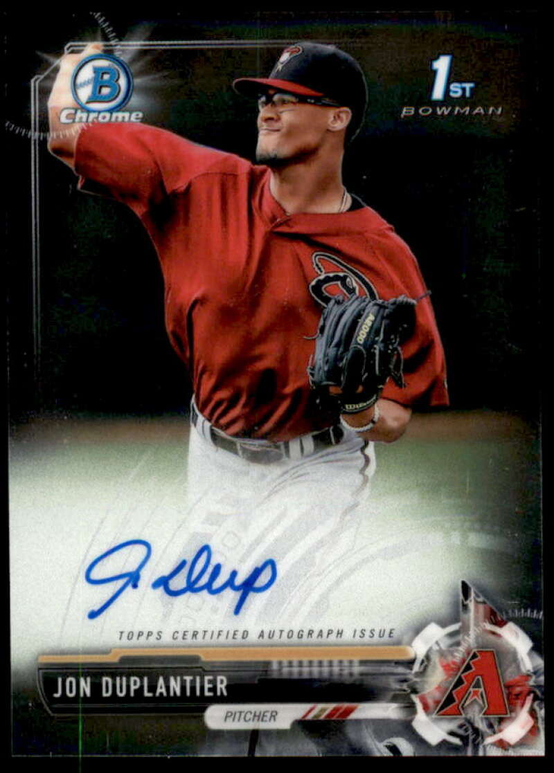 Jon Duplantier Rookie Card 2017 Bowman Chrome Prospect Autographs #CPAJD  Image 1