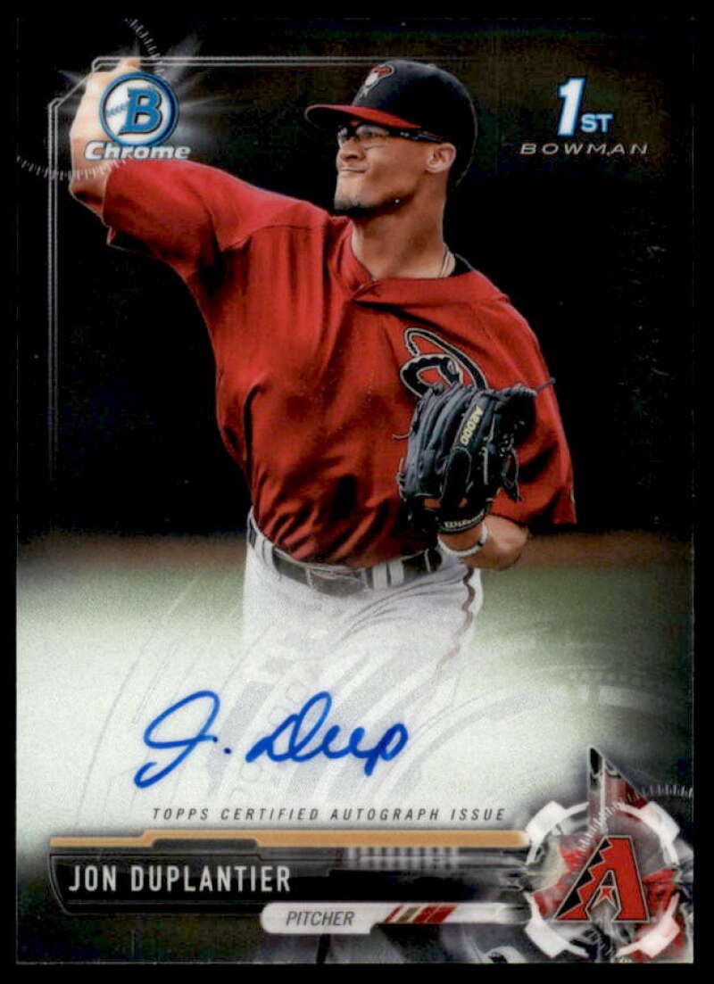 Jon Duplantier Rookie Card 2017 Bowman Chrome Prospect Autographs #CPAJD  Image 1