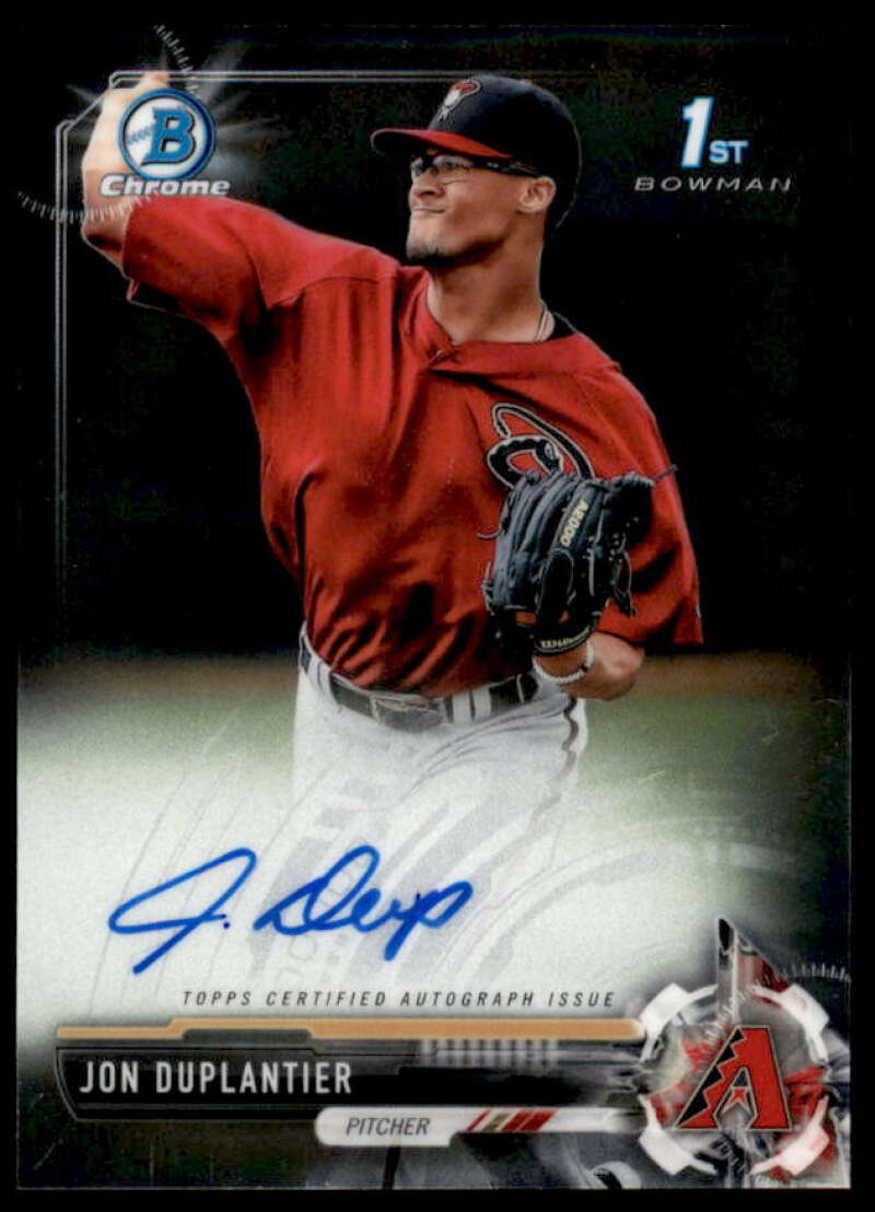 Jon Duplantier Rookie Card 2017 Bowman Chrome Prospect Autographs #CPAJD  Image 1