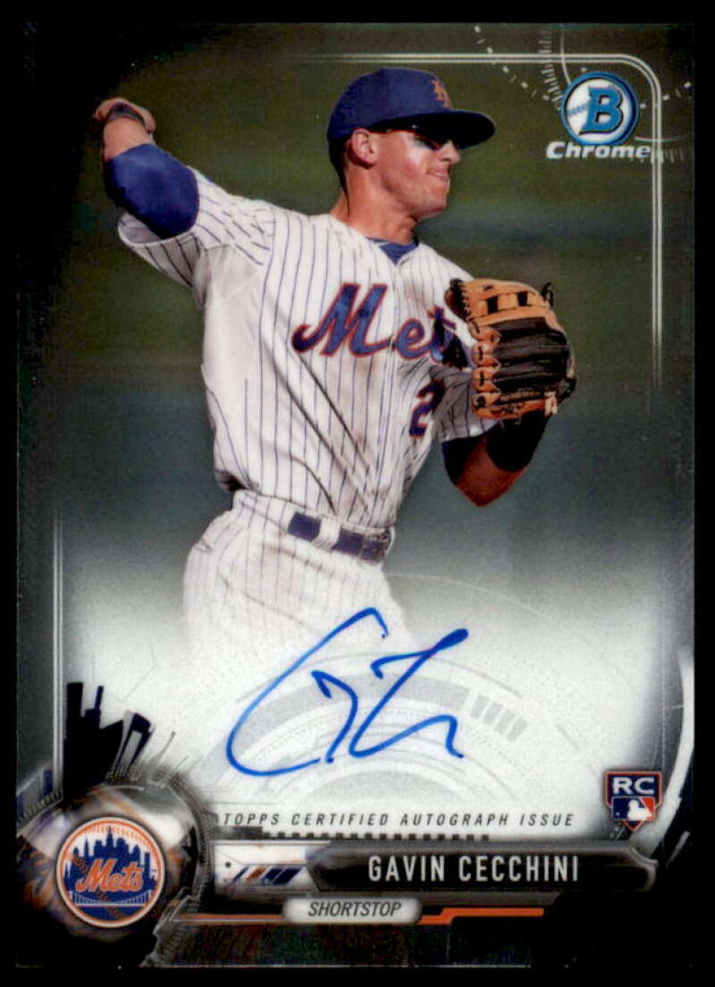 Gavin Cecchini Rookie Card 2017 Bowman Chrome Rookie Autographs #BCARGC  Image 1