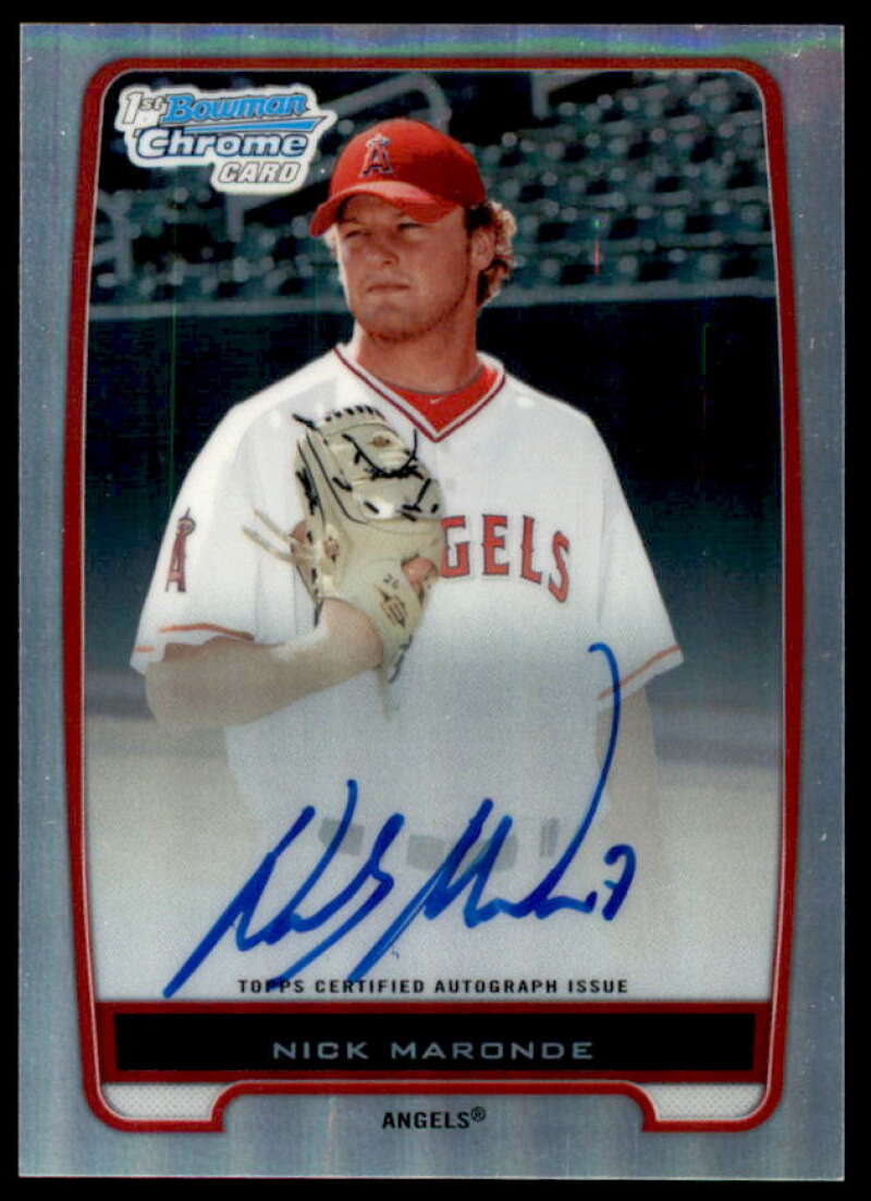 Nick Maronde Rookie Card 2012 Bowman Chrome Prospect Autographs Refractors #BCP31  Image 1