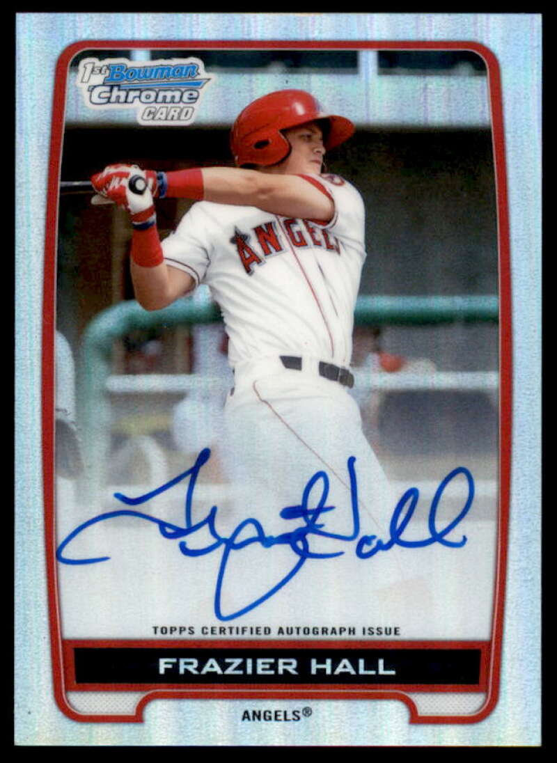 Frazier Hall Rookie Card 2012 Bowman Chrome Prospect Autographs Refractors #FH  Image 1