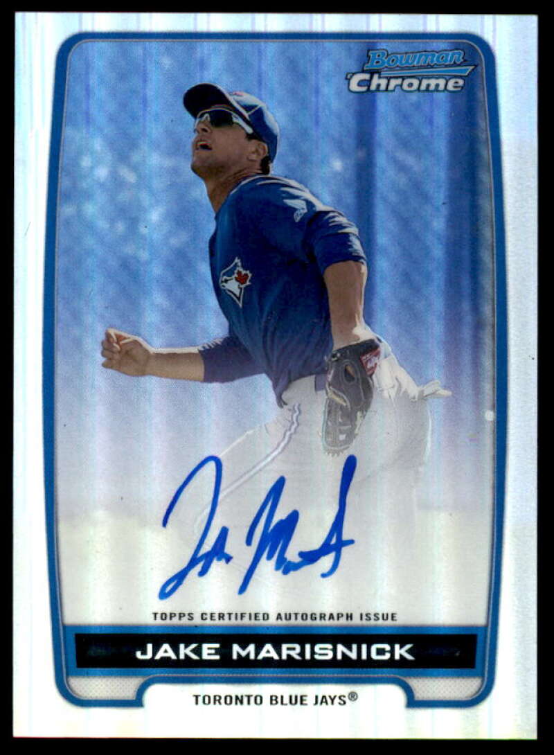 Jake Marisnick Rookie Card 2012 Bowman Chrome Prospect Autographs Refractors #JM  Image 1