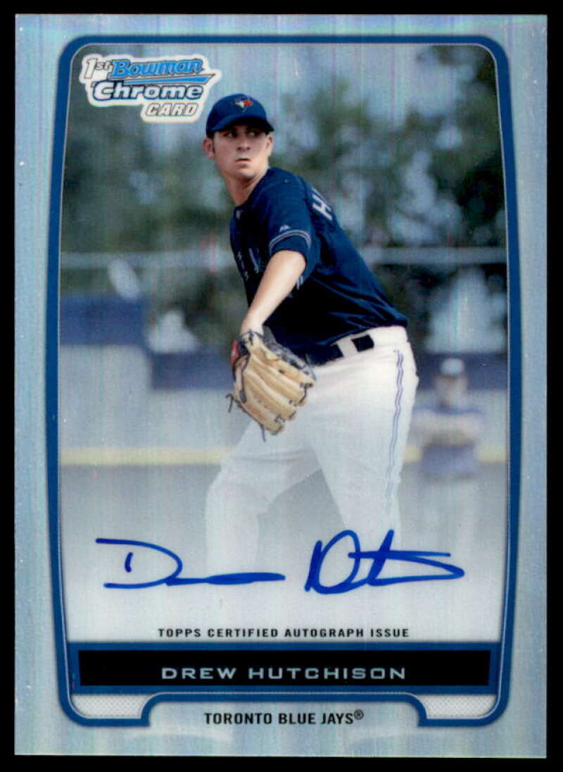 Drew Hutchison Rookie Card 2012 Bowman Chrome Prospect Autographs Refractors #BCP103  Image 1